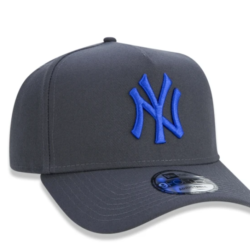 Boné 9FORTY A-Frame MLB New York Yankees Snapback Aba Curva cinza