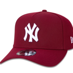Boné 9FORTY A-Frame Snapback Aba Curva MLB New York Yankees VINHO